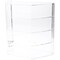 Plymor Clear Acrylic Locking Display Case with Angled Sides and Sliding Back, 3 Shelves